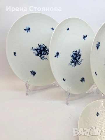 Rosenthal - Romance Rhapsody по дизайн на Bjorn Wiinblad 1961г. 6 броя чиния за основно , снимка 4 - Сервизи - 53390229