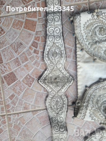 старинен, турски, османски сърмен елек с колан и кесия, снимка 3 - Антикварни и старинни предмети - 40225173