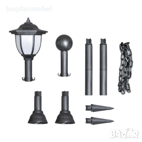 Sonata 4 бр соларни лампи с верижна ограда и колчета, снимка 3 - Соларни лампи - 53592332