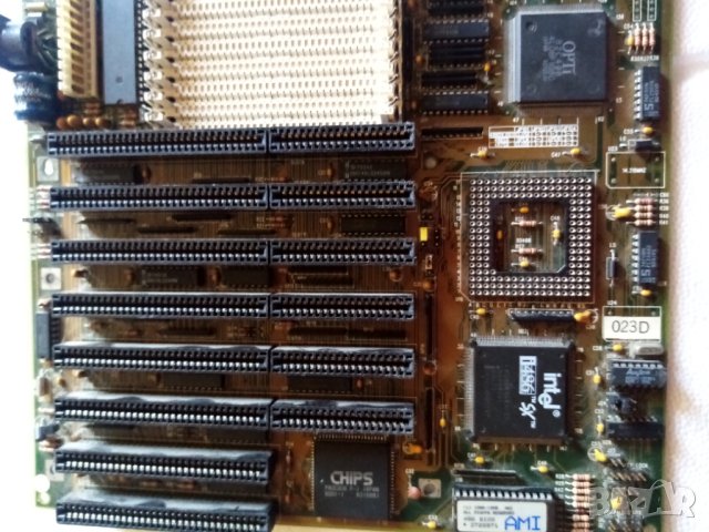 Платка дъно с 486 SX процесор стар ретро ISA компютър 