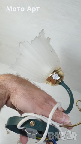 Красива Лампа за Стена Кристал Форма Цвете, снимка 8 - Лампи за стена - 40998675