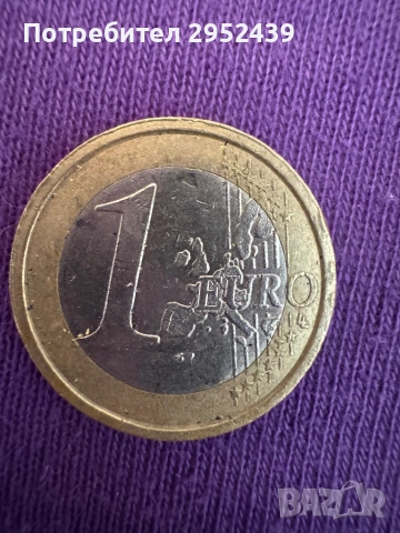 Монета от 1 евро Италия, снимка 2 - Нумизматика и бонистика - 53534675
