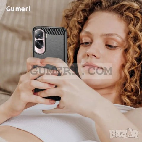 Honor 90 Lite Противоударен Силиконов Гръб Карбон, снимка 7 - Калъфи, кейсове - 42203799