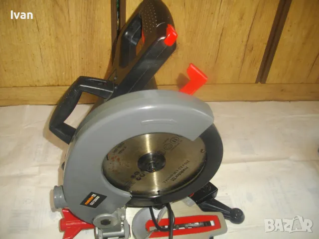 НОВА ОЛЕКОТЕНА НЕМСКА ПРОФЕСИОНАЛНА ПЕНДУЛА ПОВДИГАЩ ЦИРКУЛЯР MEISTER 1200 ВАТА ф210мм 2014г., снимка 4 - Други инструменти - 48708085