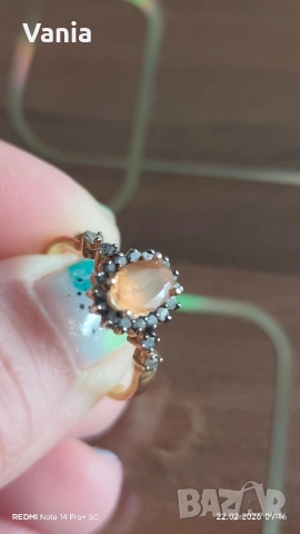 Сребърен пръстен с диаманти, снимка 8 - Пръстени - 53576491