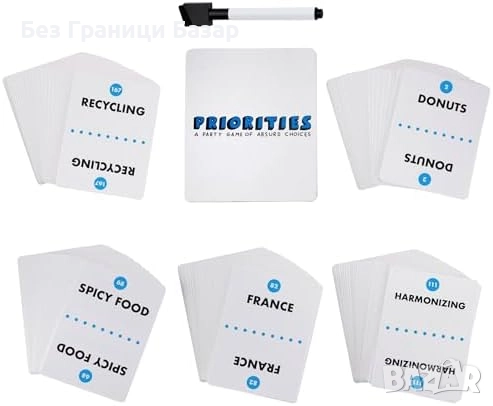 Нова Priorities – забавна парти игра за приятели компании смях за групи, снимка 3 - Други игри - 52133390