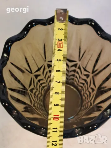 стъклена ваза опушено стъкло 22/4, снимка 4 - Вази - 49219305