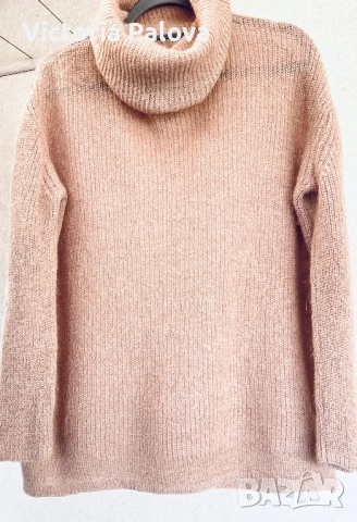 Пухкав пуловер овърсайз цвят праскова COS Швеция, снимка 8 - Блузи с дълъг ръкав и пуловери - 52429943