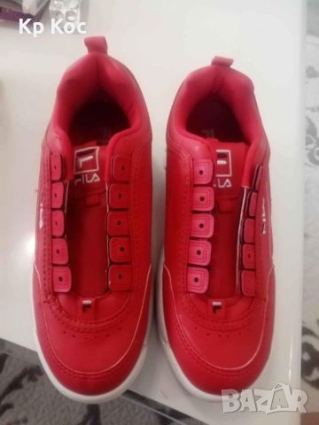 Дамски маратонки Fila розово или червено, снимка 5 - Дамски ежедневни обувки - 41308913