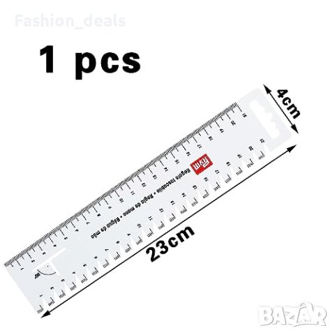 Нова Бяла Пластмасова Шивашка линийка 21см. ръчна мярка Шевове Кройки Шивач, снимка 2 - Други - 42089576