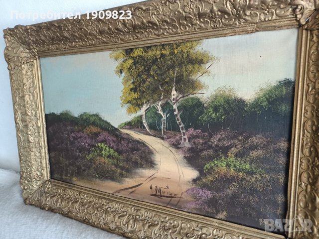 Стара маслена картина , снимка 5 - Картини - 40895198