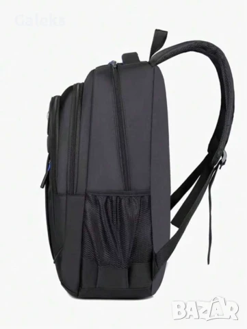 Ергономична и подсилена черна мъжка раница за пътуване с голям капацитет!, снимка 7 - Раници - 51007484