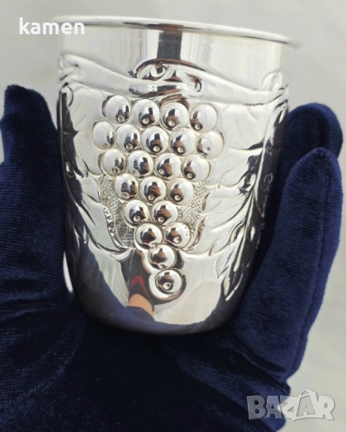 Сребърна Чаша за Вино,Вода 250мл., снимка 4 - Чаши - 51954189