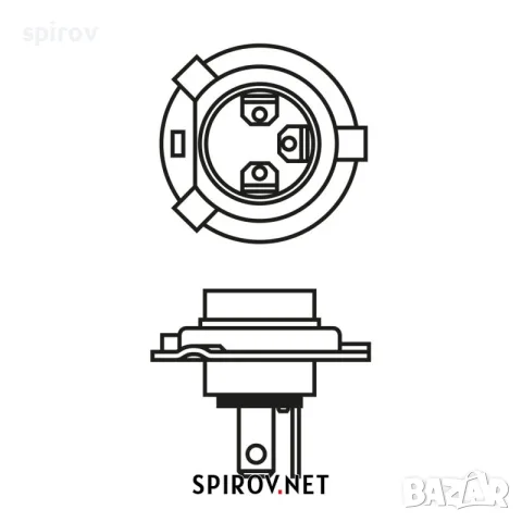 Крушка H4 12V 60/55W P43T Pure Light, снимка 7 - Части - 55703729