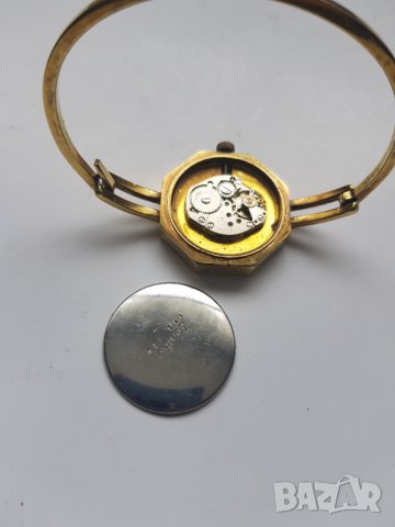 Дамски позлатен  механичен часовник Zentra 17 jewels, снимка 5 - Дамски - 35784808