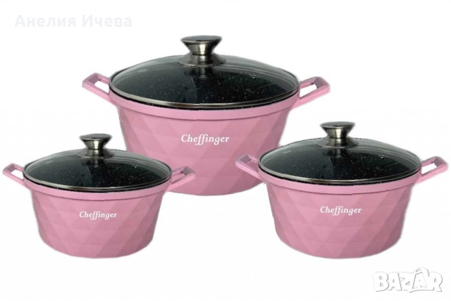 Комплект от 6 части висококачествени съдове за готвене Cheffinger, снимка 3 - Съдове за готвене - 51880521