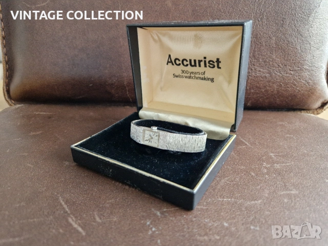 ACCURIST Швейцарски Механичен Часовник Vintage SWISS MADE 17J + Оригинална Кутия, снимка 6 - Дамски - 53757905