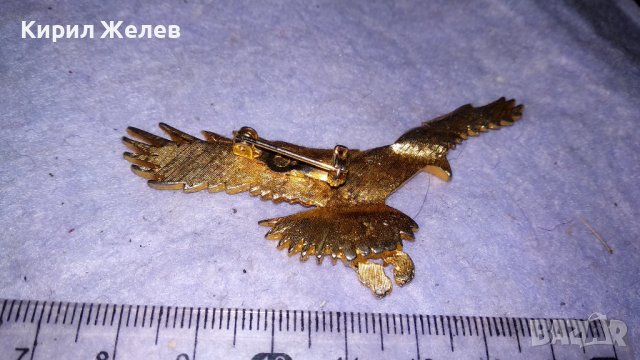 ВЕЛИЧЕСТВЕН ОРЕЛ СИМВОЛ на САЩ - СТИЛНА ПОЗЛАТЕНА ФИГУРАЛНА АРТ БРОШКА от БЛАГОРОДНА СТОМАНА 33130, снимка 9 - Други - 39062250