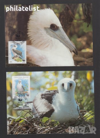 Остров Рождество 1990 - 4 броя Карти Максимум - WWF, снимка 1 - Филателия - 38788390