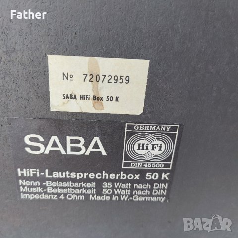 Тонколони SABA HiFi Box 50 K, снимка 11 - Тонколони - 41704002