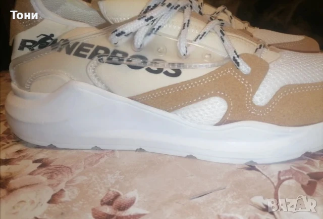 RUNNERBOSS Оригинал Нови Дамски Маратонки Изцяло от Естествена Кожа 42, снимка 6 - Маратонки - 51244938