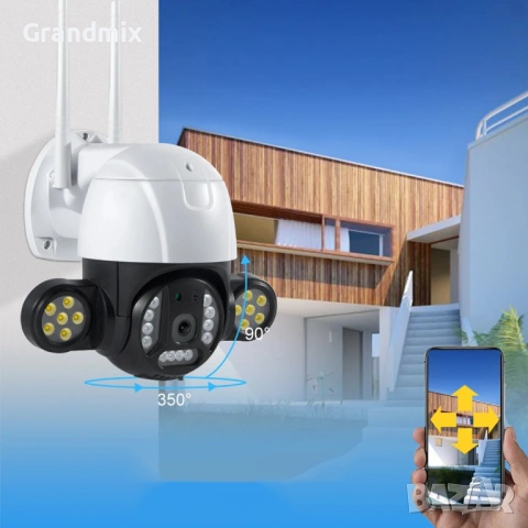 Външна охранителна PTZ WIFI камера, снимка 3 - IP камери - 53500669