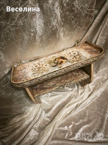 Дървена етажерка , снимка 2 - Етажерки - 53740494