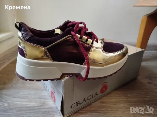 Сникърси естествена кожа, снимка 2 - Маратонки - 49789409