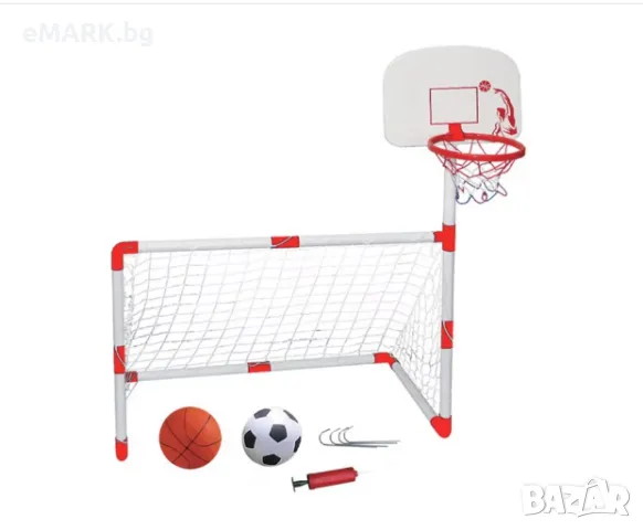 Комплект футболна врата и баскетболен кош, снимка 1
