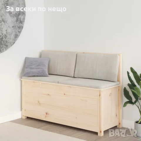 Пейка, 110x41x76,5 см, борово дърво масив, снимка 7 - Градински мебели, декорация  - 48005212