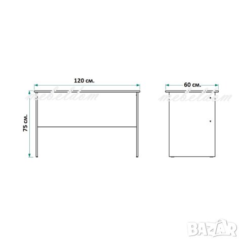 Офис бюро 120см/бюра(код-7732), снимка 6 - Бюра - 40698575