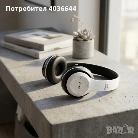 Безжични Bluetooth слушалки P47, Bluetooth 4.2+EDR, Вграден микрофон, MicroSD слот, MP3 плеър, снимка 3 - Bluetooth слушалки - 55753709