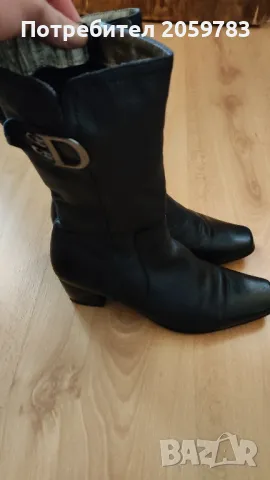 Елегантни дамски боти от естествена кожа, снимка 2 - Дамски боти - 48345034