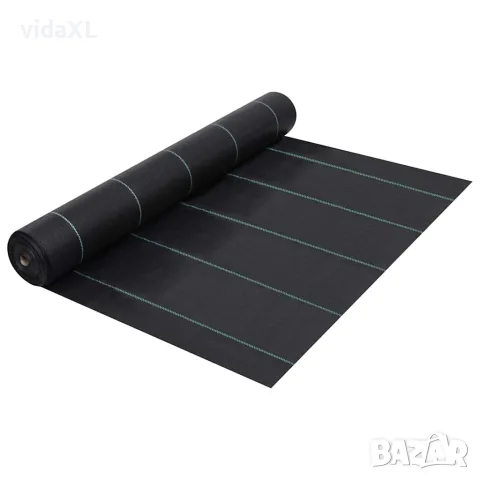 vidaXL Мрежа за мулчиране, матово черна, 1x100 м, PP, снимка 1 - Напояване - 56146656