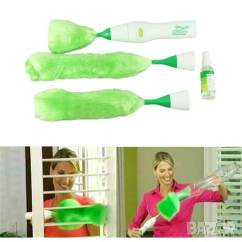 Четка за прах – Go Duster с 3 сменяеми приставки  , снимка 2 - Мопове, кофи, четки и метли - 50579264