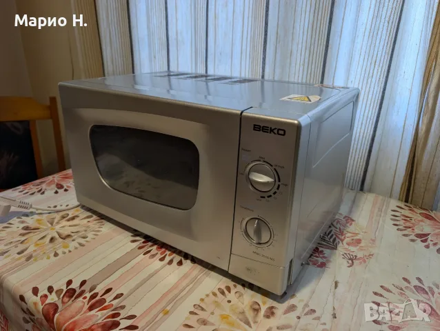 Микровълнова печка Beko, отлично състояние, сребриста, снимка 2 - Микровълнови - 55993469