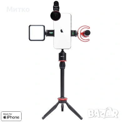 Комплект за видео за смартфони iVlog1, снимка 2 - Селфи стикове, аксесоари - 53839003