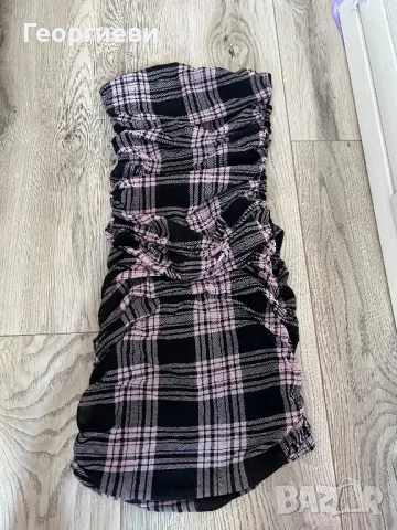 Рокля в розово и черно, снимка 3 - Рокли - 50016448