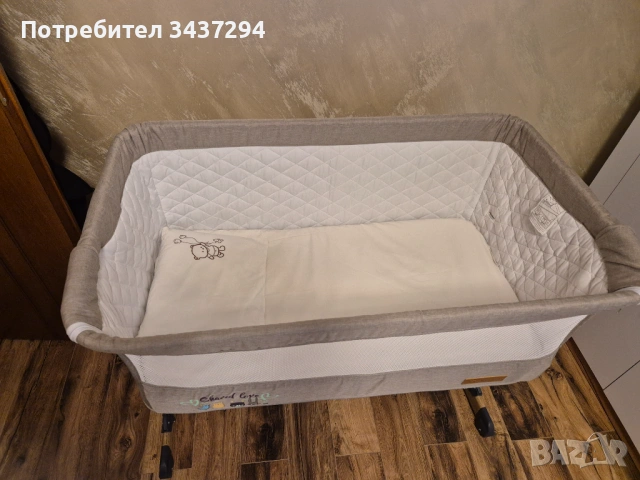 Бебешко легло Cangaroo "Next to me ", снимка 3 - Кошарки - 53712493