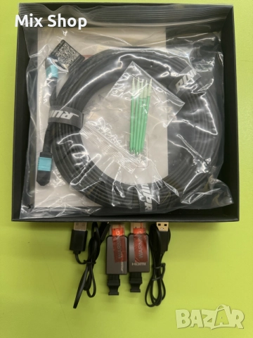 Нов RUIPRO 8K HDMI 2.1 кабел с оптичен кабел, брониран, подвижен, 48Gbps, 20 метра, снимка 8 - Друга електроника - 55979797