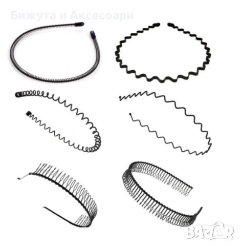 Сет от 6 броя метални мъжки/женски диадеми, снимка 1 - Аксесоари за коса - 40583128