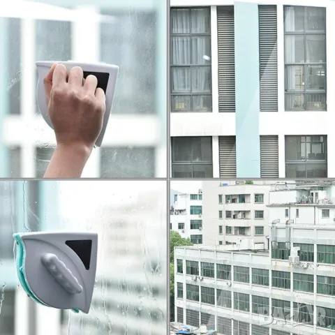 Уред за двустранно почистване на прозорци , снимка 4 - Мопове, кофи, четки и метли - 50381627