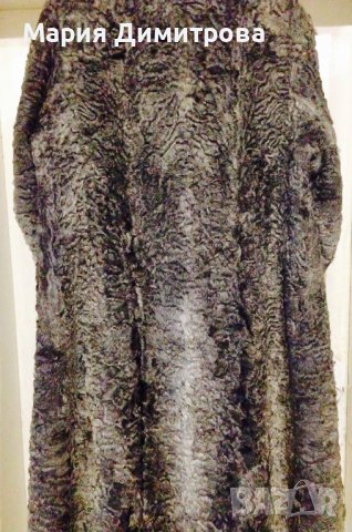 Бутиково сиво омбре палто Астраган Swakara, снимка 10 - Палта, манта - 39306319