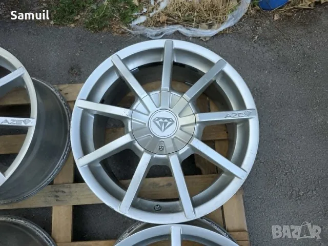 Продавам 4бр алуминиеви джанти Azev Type U  17x8J  ET30 5х108мм, снимка 4 - Гуми и джанти - 55740241