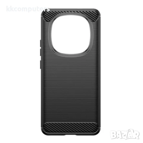 Силиконов кейс MBX Carbon, За Xiaomi Redmi Note 14 Pro+, Черен, снимка 2 - Калъфи, кейсове - 50450729