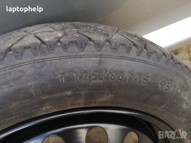 Резервна гума патерица за Alfa Romeo GT 5x98 125/80R15, снимка 6 - Гуми и джанти - 40634761