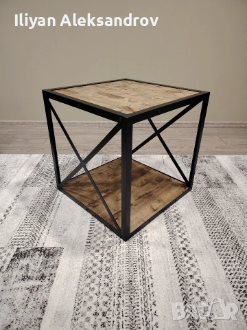 Маса в индустриален стил "CUBE", снимка 5 - Маси - 52673524