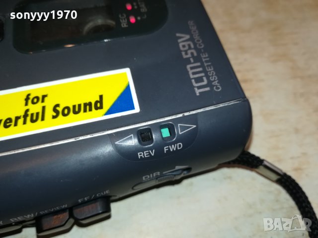 SONY TCM-59V MADE IN JAPAN-ВНОС SWITZERLAND 2710211914, снимка 12 - Радиокасетофони, транзистори - 34604104