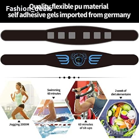 Нов Мускулен стимулатор Тренажор за коремни мускули Спорт ABS колан, снимка 4 - Фитнес уреди - 41934163