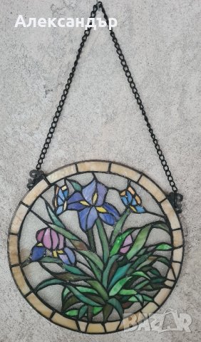 Кръгло висящо витражно пано, снимка 3 - Пана - 44473052